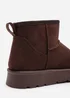 Wheres That From Maple Brown Suede Faux Fur Ankle Boots - Size 6 Image 5