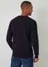 Threadbare Navy Cable Knit Crew Neck Jumper - XXL Image 2