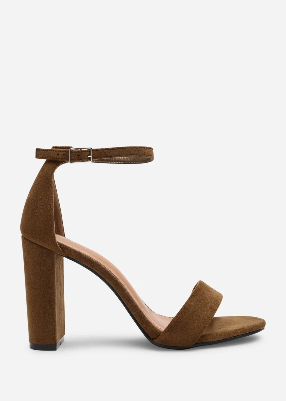 Where's That From Skye Khaki Suede Strappy Block Heels - Size 6 Image 2