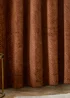 Paoletti Neptune Velvet Room Darkening Eyelet Curtain Pair Copper - 46W X 54D (117x137cm Image 4
