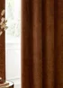 Paoletti Neptune Velvet Room Darkening Eyelet Curtain Pair Copper - 46W X 54D (117x137cm Image 5