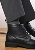 Where's That From Henry Black Brogue Lace-Up Ankle Boots - Size 10 Image 6