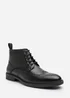 Where's That From Henry Black Brogue Lace-Up Ankle Boots - Size 10 Image 3