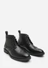 Where's That From Henry Black Brogue Lace-Up Ankle Boots - Size 10 Image 4
