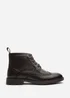 Where's That From Henry Dark Brown Brogue Lace-Up Ankle Boots - Size 10 Image 4