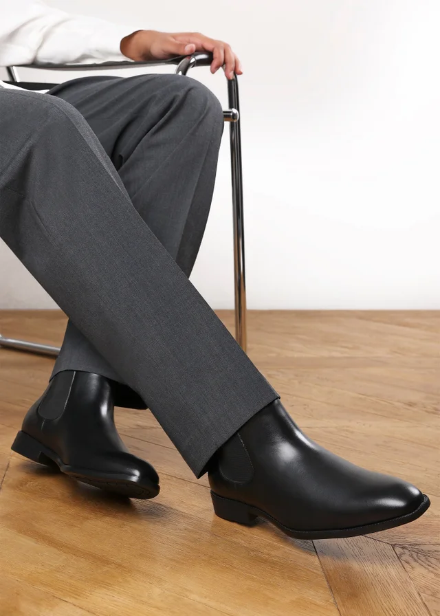 Where's That From Mason Black Mens Chelsea Ankle Boots