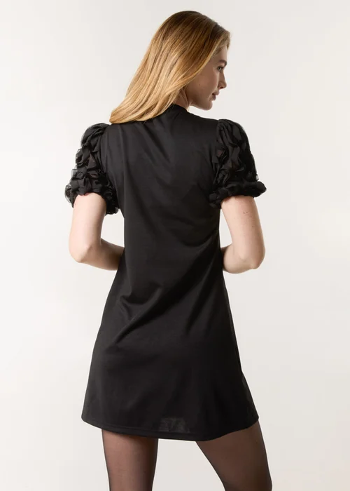 Blue Vanilla Black Textured Sleeve Mini Dress - XL Image 4