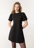 Blue Vanilla Black Textured Sleeve Mini Dress - XL Image 1