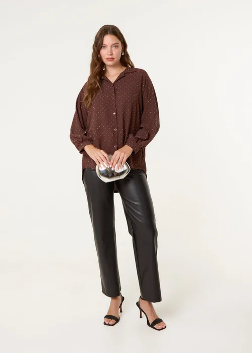 Blue Vanilla Brown Diamante Shirt - One Size Image 2