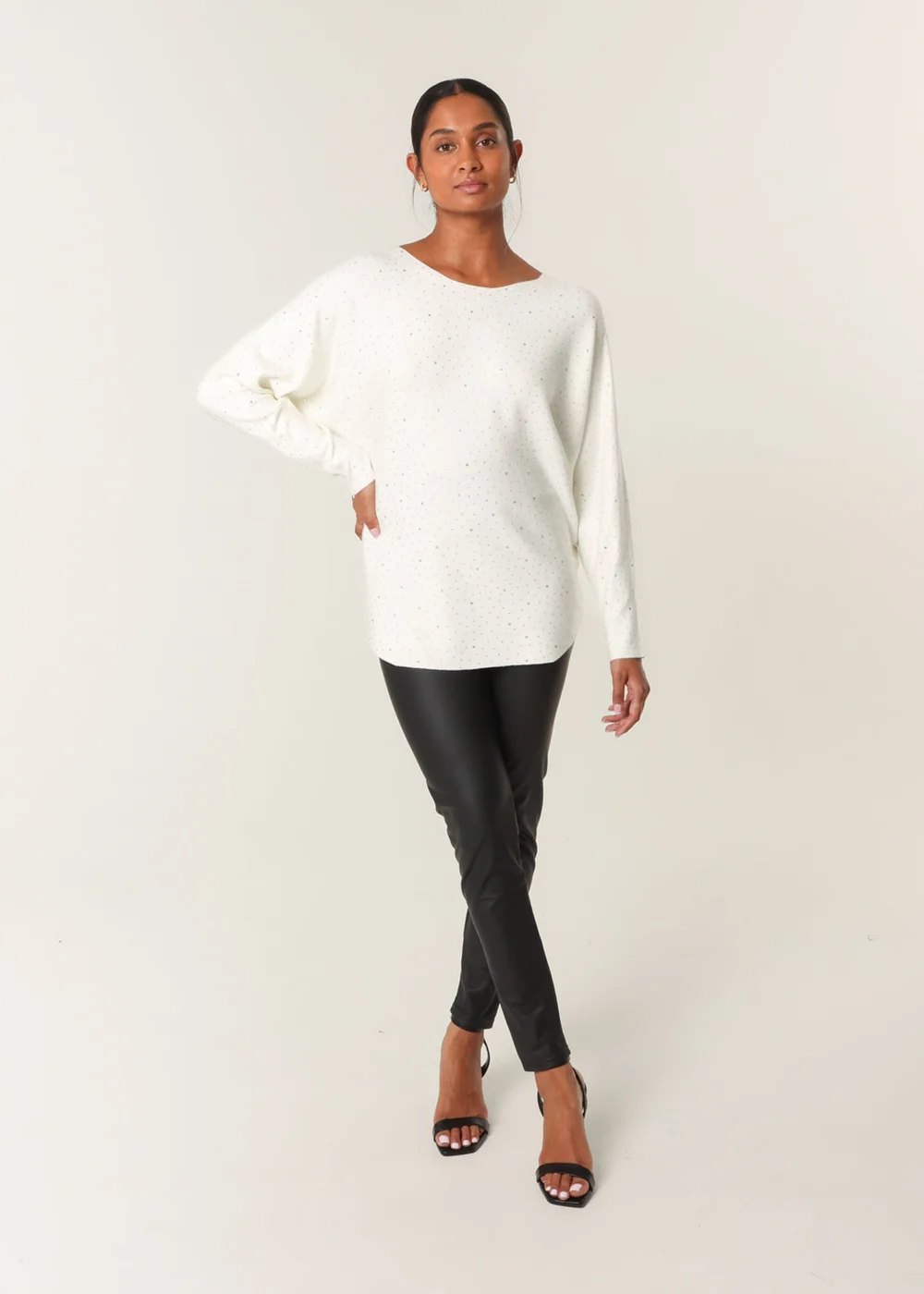 Blue Vanilla Ivory Jumper With Silver Rhinestones - Medium/Large Image 2