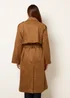 Blue Vanilla Tan Suedette Trench Coat - XL Image 4