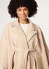 Blue Vanilla Beige Belted Cape Coat - One Size Image 3