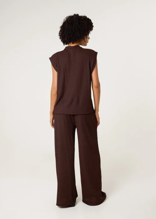 Blue Vanilla Brown Gold Button Co-ord Set - One Size Image 4