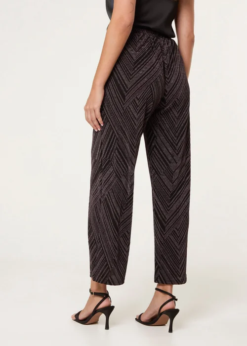 Blue Vanilla Tan Draw Cord Shimmery Trousers - 18-20 Image 4