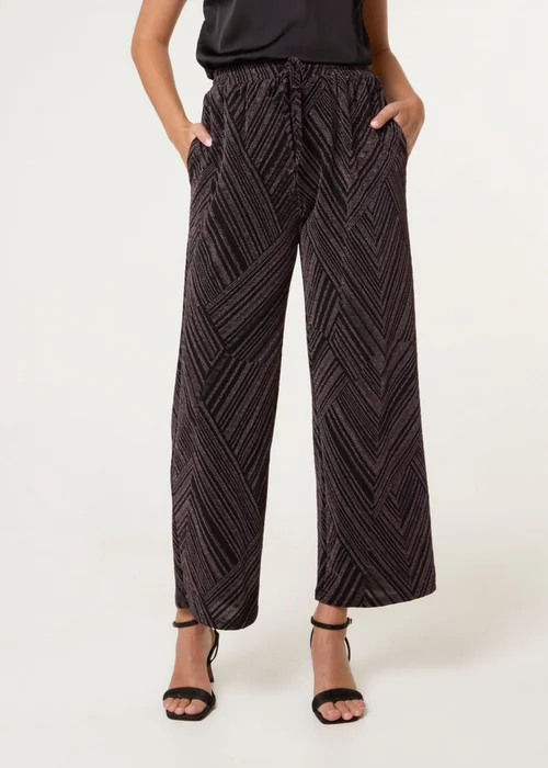 Blue Vanilla Tan Draw Cord Shimmery Trousers - 18-20 Image 2