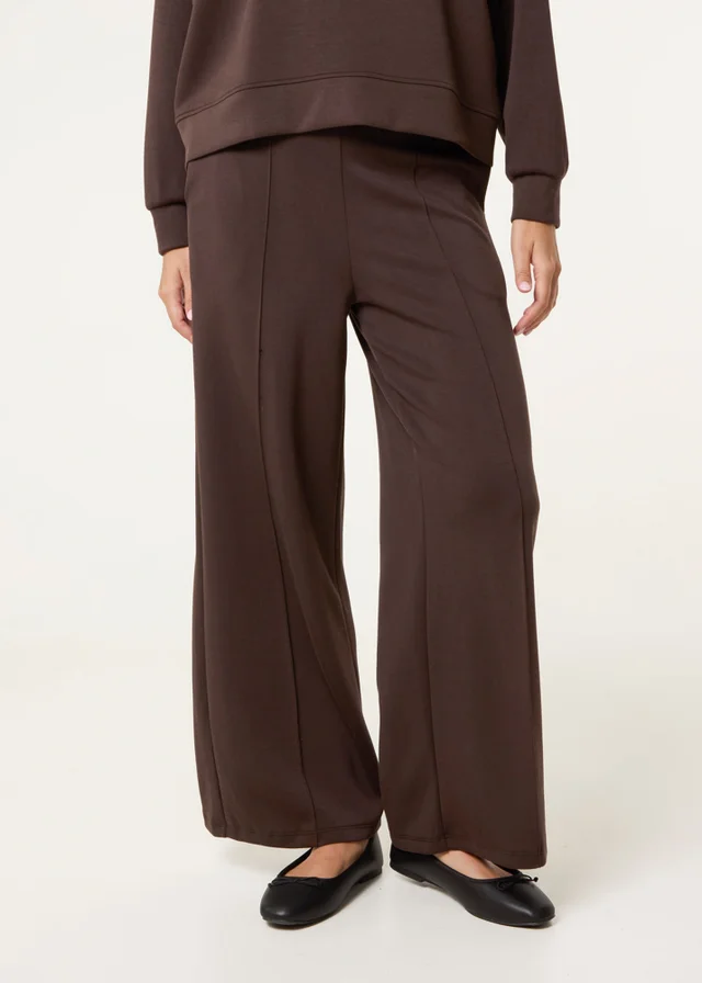 Blue Vanilla Brown Wide Leg Joggers