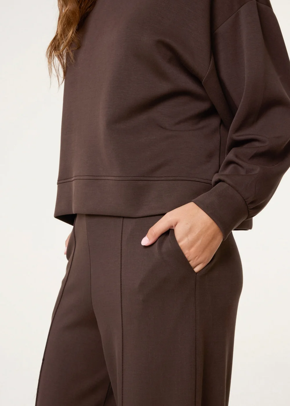Blue Vanilla Brown Wide Leg Joggers - S/M Image 3