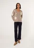 Blue Vanilla Beige Crochet Embellished Floral Cardigan - Small/Medium Image 3