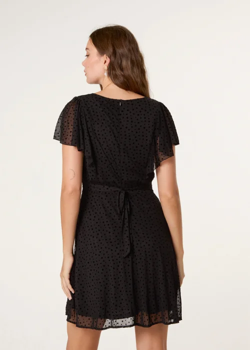 Blue Vanilla Black Flippy Sleeve Flared Mini Dress - XL Image 4