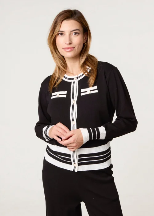 Blue Vanilla Black Contrast Colour Co-ord -Button Front Set - 14-16 Image 3