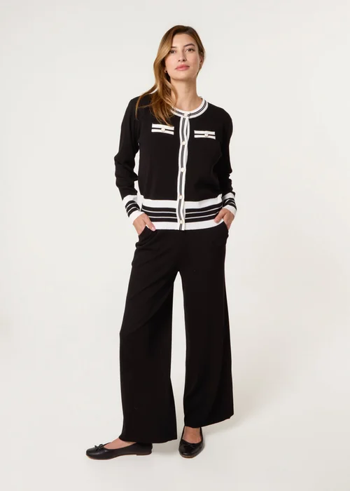 Blue Vanilla Black Contrast Colour Co-ord -Button Front Set - 14-16 Image 2