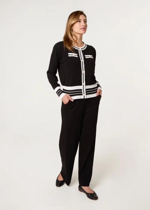 Blue Vanilla Black Contrast Colour Co-ord -Button Front Set - 14-16 Image 4