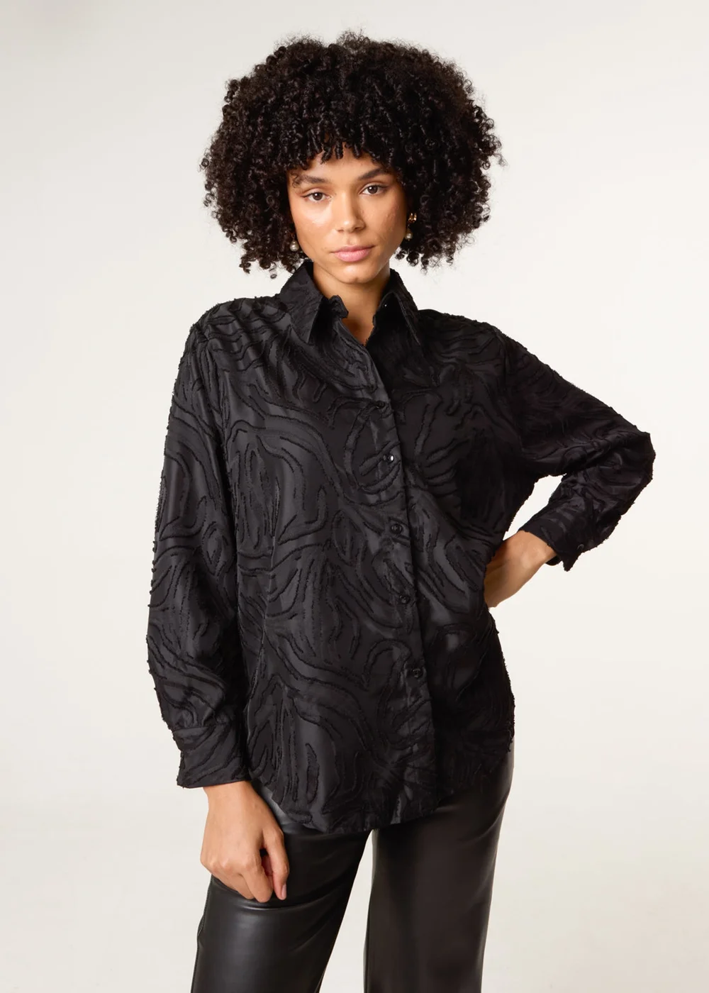 Blue Vanilla Black Burnact Oversized Shirt - Large/Extra Large Image 2