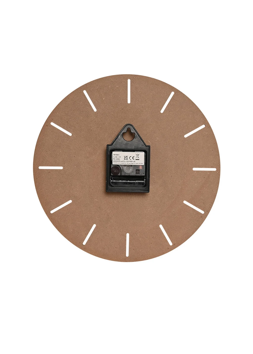 Interval Brown Wooden Wall Clock 30cm - 30cm Image 5