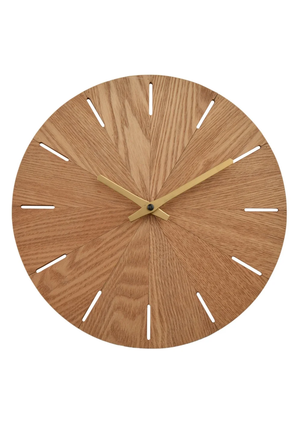 Interval Brown Wooden Wall Clock 30cm - 30cm Image 1