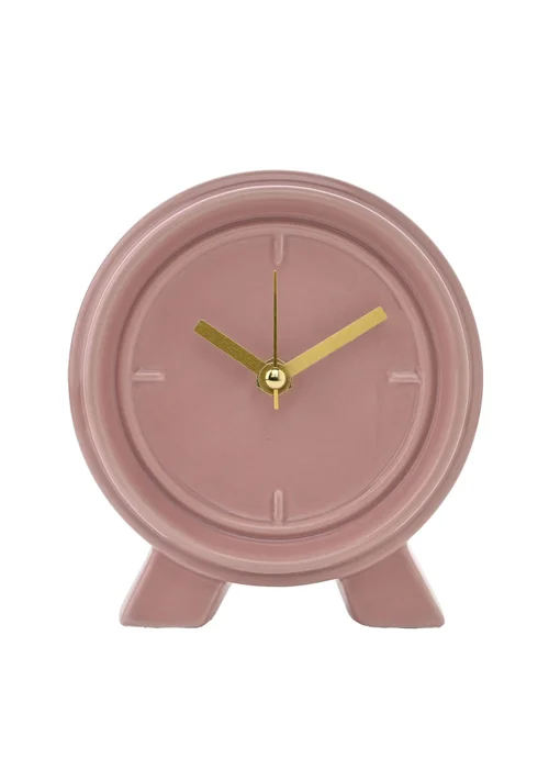 Interval Ceramic Mantle Clock Pink Clay - One Size Image 2