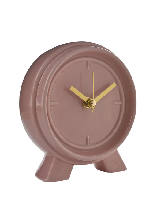 Interval Ceramic Mantle Clock Pink Clay - One Size Image 3