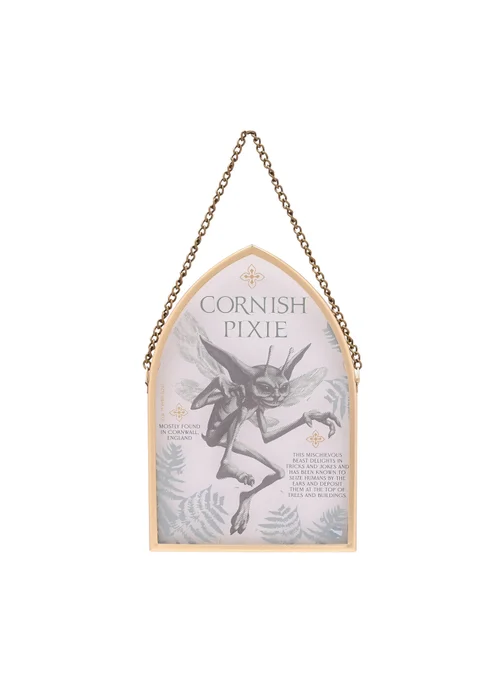 Harry Potter Warner Bros Herbology Gold Arch Plaque Cornish Pixie - One Size Image 2