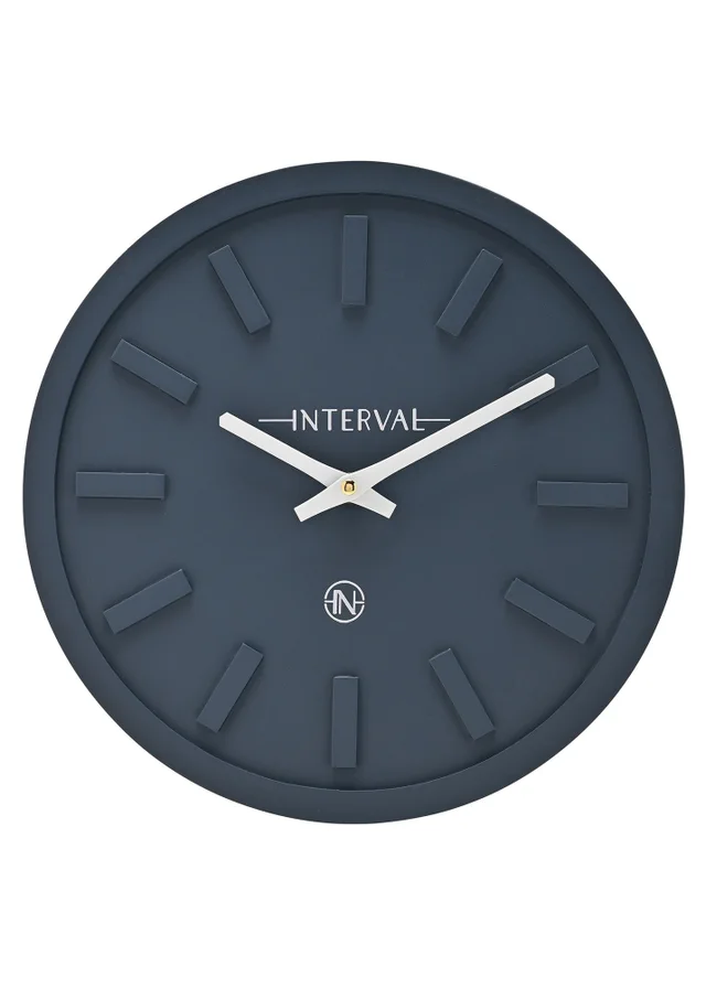 Interval Minimalist Navy Wall Clock 30cm