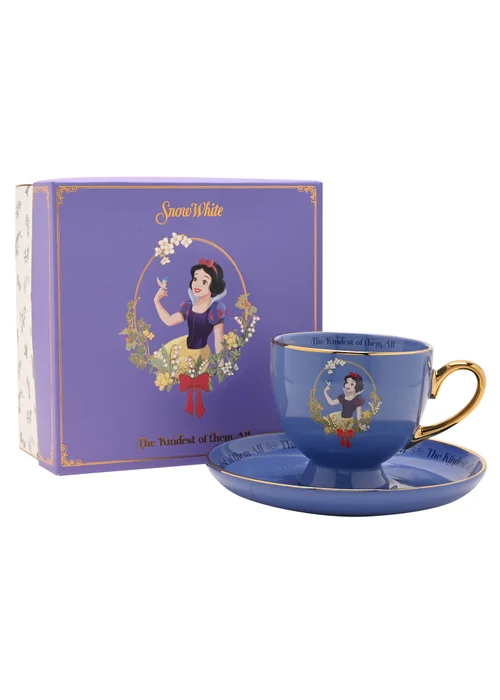 Disney Pastel Princess Purple Tea Cup & Saucer Snow White - One Size Image 4