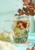 Disney Pastel Princess Floral Decorative Green Glass Mug Ariel - One Size Image 1