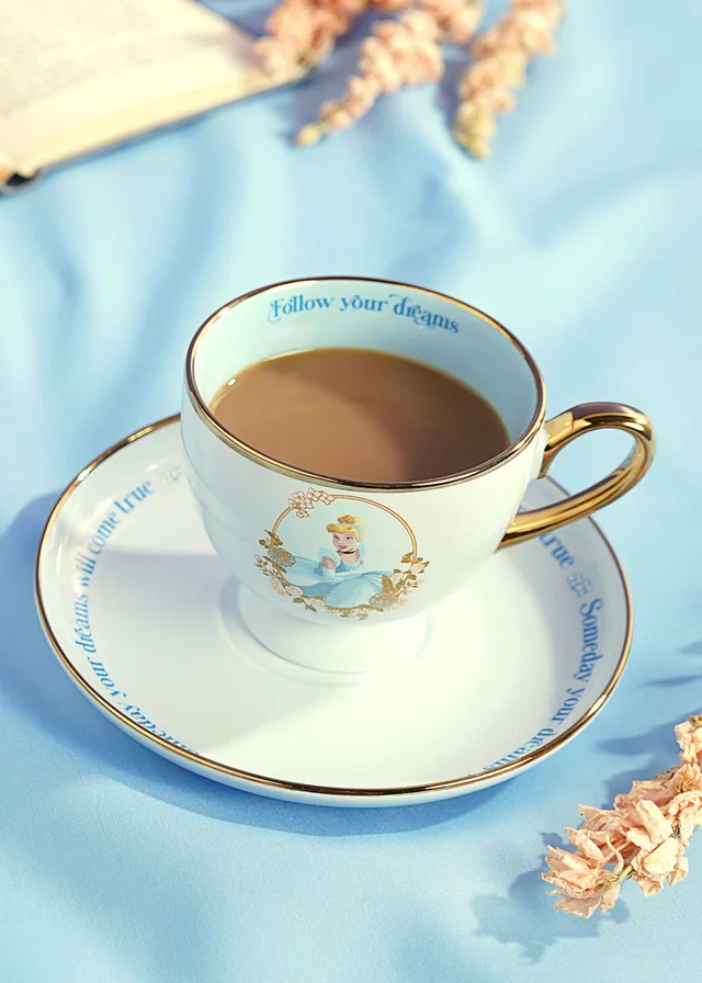 Disney Pastel Princess Blue Tea Cup & Saucer Cinderella