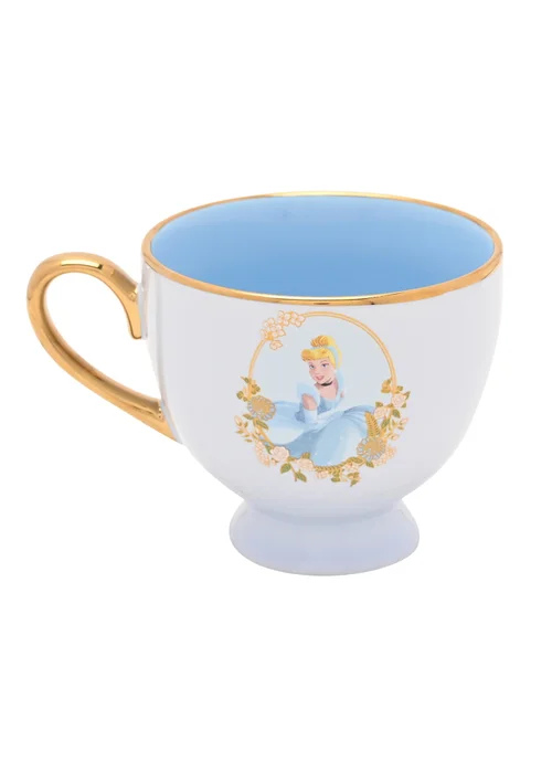 Disney Pastel Princess Blue Tea Cup & Saucer Cinderella - One Size Image 3