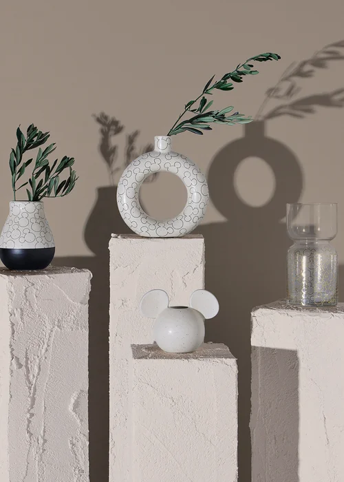 Disney Mickey Cream Head Vase Natural Speckle - One Size Image 4