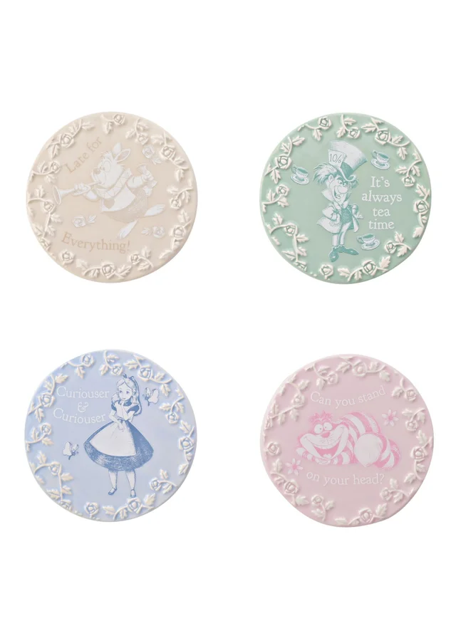 Disney Alice In Wonderland Set Of 4 Coasters