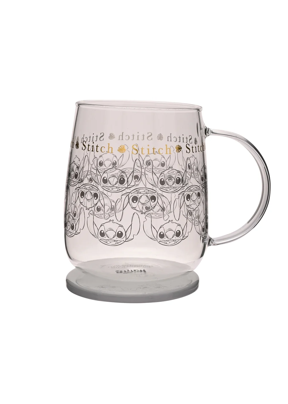Disney Classic Collectable Glass Mug With Lid Stitch - One Size Image 3