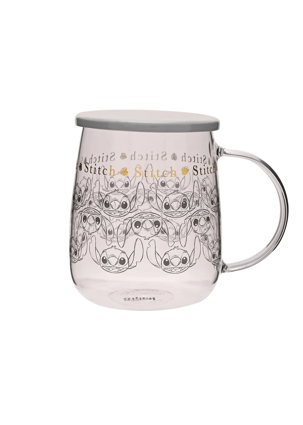 Disney Classic Collectable Glass Mug With Lid Stitch - One Size Image 2