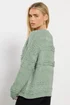 M&Co Petite Sage Green Textured Boucle Knit Jumper - Size 12-14 Image 3