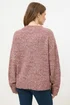 M&Co Pink Chunky Knit Textured Jumper - Size 14-16 Image 5