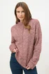 M&Co Pink Chunky Knit Textured Jumper - Size 14-16 Image 3