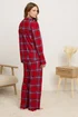 M&Co Red Soft Touch Check Wide Leg Pyjama Set - Size 14-16 Image 5