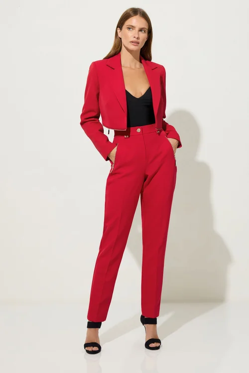 Star By Julien Macdonald Red Zip Waist 2-In-1 Blazer - 20 Image 4