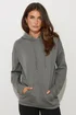 Long Tall Sally Charcoal Grey Drawstring Hoodie - Size 8 Image 3