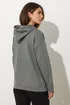 Long Tall Sally Charcoal Grey Drawstring Hoodie - Size 8 Image 4