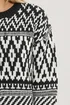 Long Tall Sally Black & White Fairisle Jumper - Size 18-20 Image 4