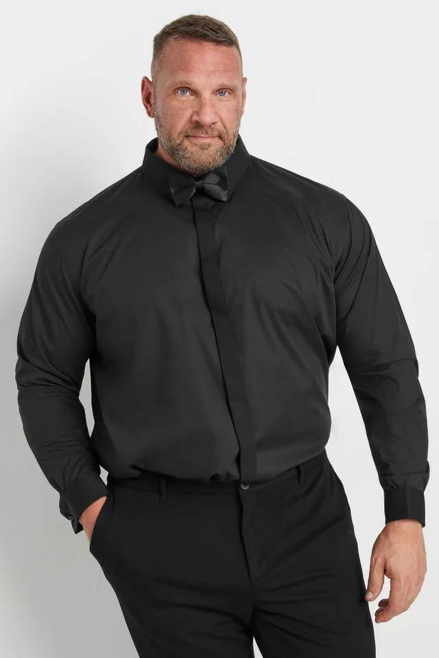 BadRhino Black Long Sleeve Formal Shirt